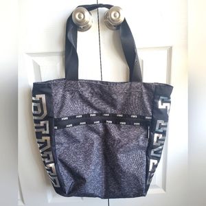 Victoria's Secret Pink Tote with Make Up bag, black